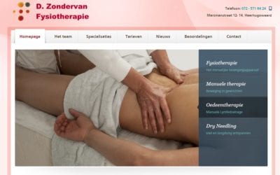 Fysiozondervan.nl – website voor praktijk fysiotherapie