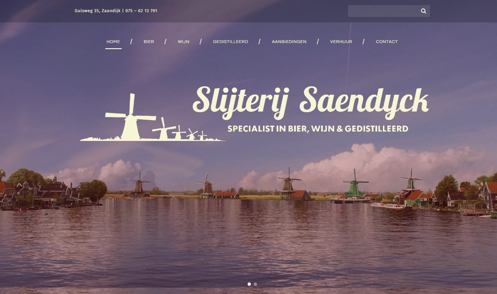 Slijterij Saendyck - website