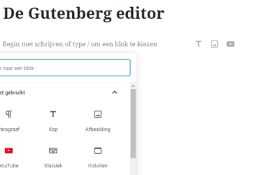 WordPress 5.0. De update met de Gutenberg editor.